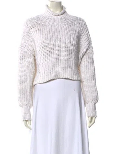 Pre-owned Alexander Wang Mock Neck Sweater In White