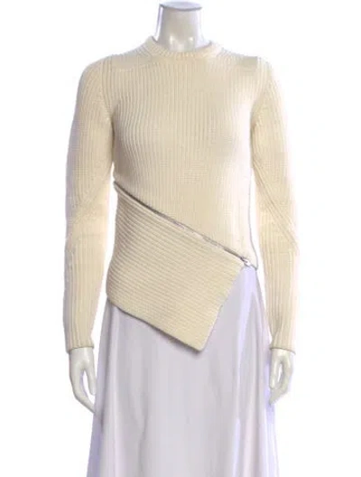 Pre-owned Alexander Wang Mock Neck Sweater In White