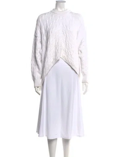 Pre-owned Alexander Wang Mock Neck Sweater In White
