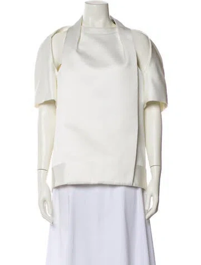 Pre-owned Alexander Wang Mock Neck Three-quarter Sleeve Sweatshirt In Neutral