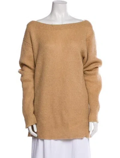 Pre-owned Alexander Wang Mohair Bateau Neckline Sweater In Neutral