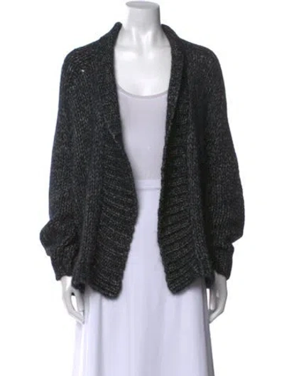 Pre-owned Alexander Wang Mohair Open Front Sweater In Black