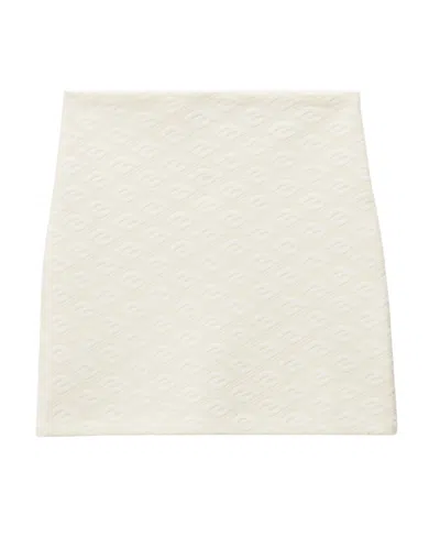 Alexander Wang Monogram-jacquard Miniskirt In White