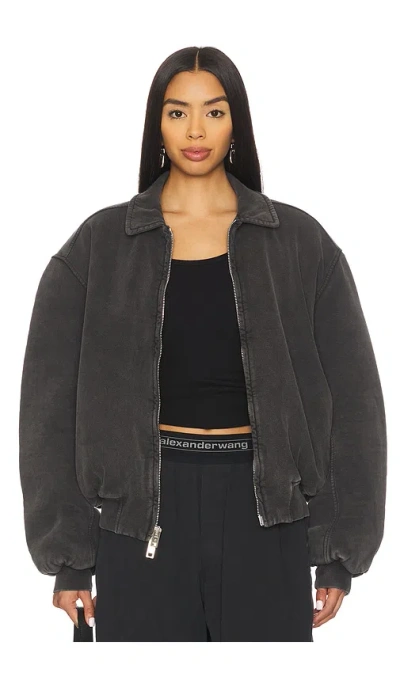 Alexander Wang Moto Jacket In Gray