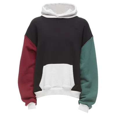Alexander Wang Multicolour Colorblocked Panelled Hoodie Sweatshirt M
