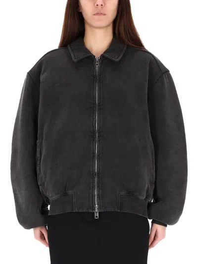 Alexander Wang Multicolour Cotton Sports Jacket In Black