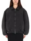 Alexander Wang Multicolour Cotton Sports Jacket In Black