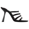 Alexander Wang Nala 105 Logo Sandals -  - Black - Satin