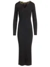 Alexander Wang Stretch Viscose Blend Dress With Gold-tone Detail