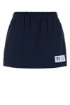 Alexander Wang Navy Blue Deconstructed Athletic Mesh Skort In Navy Blue