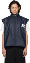 Alexander Wang Navy Oversize Canvas Vest In Navy