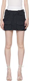 Alexander Wang Pre-styled Cargo Skirt With Logo Elastic In Ashphalt