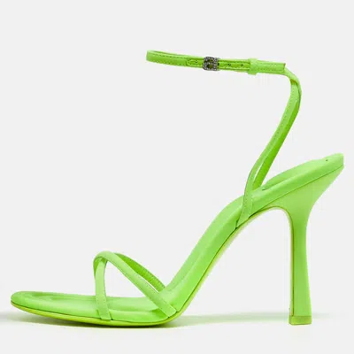 Pre-owned Alexander Wang Neon Green Neoprene Dahlia Sandals Size 40