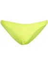 Alexander Wang Neon Yellow Logo-knit Bikini Bottoms In Yellow