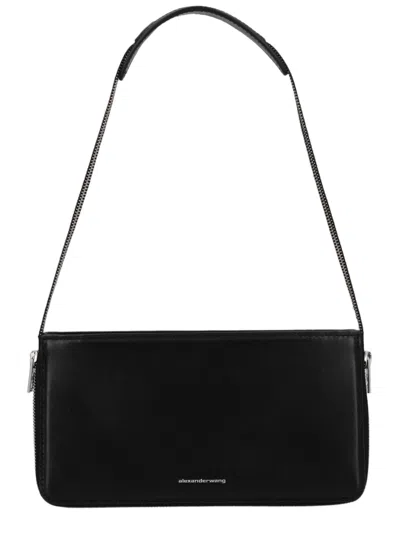 Alexander Wang Neutrals Siren Chain Strap Shoulder Bag In Black