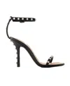 Alexander Wang Nicki 105 Crystal Leather Sandals - Women's - Calf Leather/glassmetal In Black
