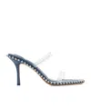 Alexander Wang Blue Nova 85 Strappy Pvc Heeled Sandals In Blue