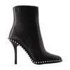 Alexander Wang Nova 105 High Heels Ankle Boots In Black Leather In Black