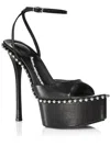 ALEXANDER WANG NOVA 145 WOMENS LEATHER DRESSY PLATFORM SANDALS