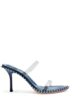 Alexander Wang Blue Nova 85 Strappy Pvc Heeled Sandals In Blue