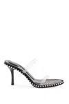 Alexander Wang Black Nova 85 Strappy Pvc Heeled Sandals In Black (black)