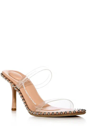 Alexander Wang Nova 85 Slides In Pvc In Peachy Tan