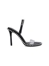 Alexander Wang Two-tone Leather And Pvc Sandals In Black