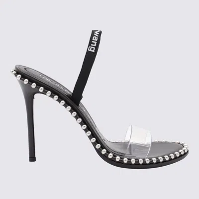 Alexander Wang Leather Sandals With Metal Details In Black