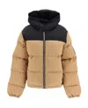 Alexander Wang Hooded Shell-trimmed Quilted Padded Cotton-twill Jacket In Nude