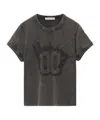 Alexander Wang Embroidered T-shirt Graphic Print In Black