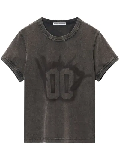 ALEXANDER WANG NUMBER-PRINT COTTON T-SHIRT