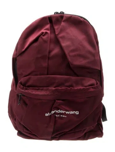 Pre-owned Alexander Wang Nylon Backpack In Burgundy
