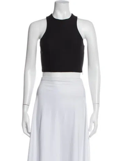 Pre-owned Alexander Wang Nylon Crew Neck Crop Top In Black/white