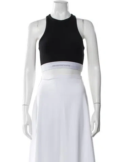 Pre-owned Alexander Wang Nylon Crew Neck Sports Bra In Black
