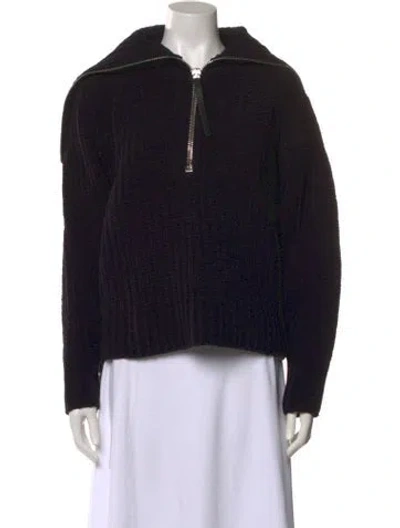 Pre-owned Alexander Wang Nylon Crew Neck Sweater In Black