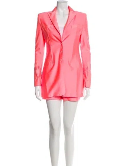 Pre-owned Alexander Wang Nylon Keyhole Accent Short Set In Pink