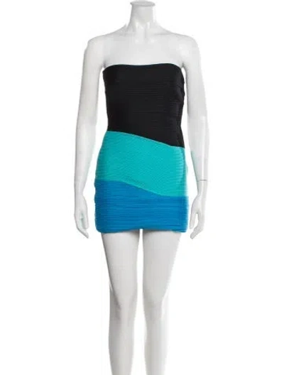 Pre-owned Alexander Wang Nylon Mini Dress In Blue