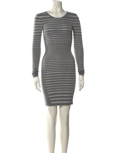 Pre-owned Alexander Wang Nylon Mini Dress In Gray
