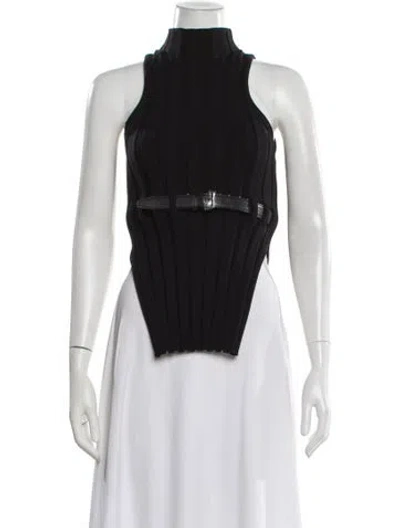 Pre-owned Alexander Wang Nylon Mock Neck Top In White