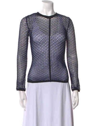 Pre-owned Alexander Wang Nylon Printed Top In Blue