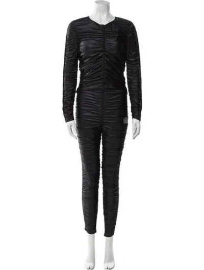 Pre-owned Alexander Wang Nylon Ruffle Embellishment Set In Black