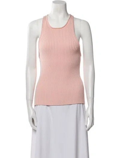 Pre-owned Alexander Wang Nylon Scoop Neck Top In Pink