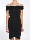 Alexander Wang Off-shoulder Ruched Dress In Black