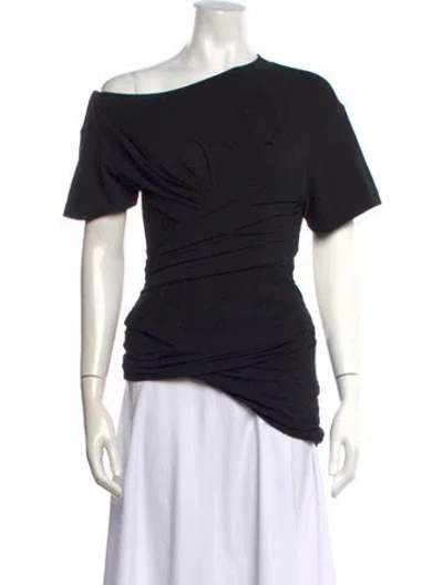 Pre-owned Alexander Wang Off-the-shoulder Long Dress In Black