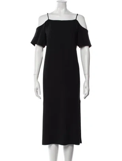 Pre-owned Alexander Wang Off-the-shoulder Midi Length Dress In Black