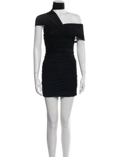Pre-owned Alexander Wang Off-the-shoulder Mini Dress In Black