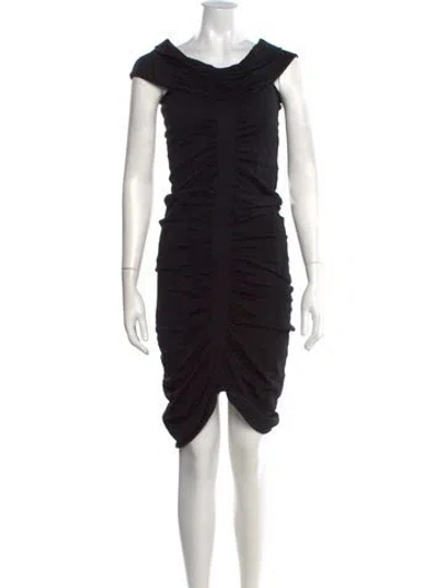 Pre-owned Alexander Wang Off-the-shoulder Mini Dress In Black