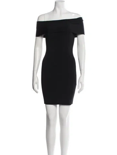 Pre-owned Alexander Wang Off-the-shoulder Mini Dress W/ Tags In Black