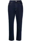 Alexander Wang Stovepipe High-rise Straight Jeans In Blue