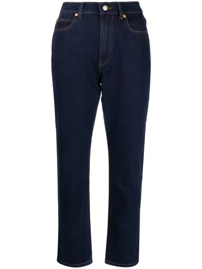 Alexander Wang Stovepipe High-rise Straight Jeans In Blue
